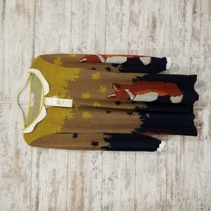 Colorful fox short dress